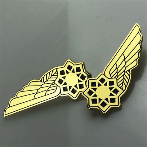 Custom Made Pilot Wings Pin Badge Metal Logo Brooch Gold Pin Buy Gold