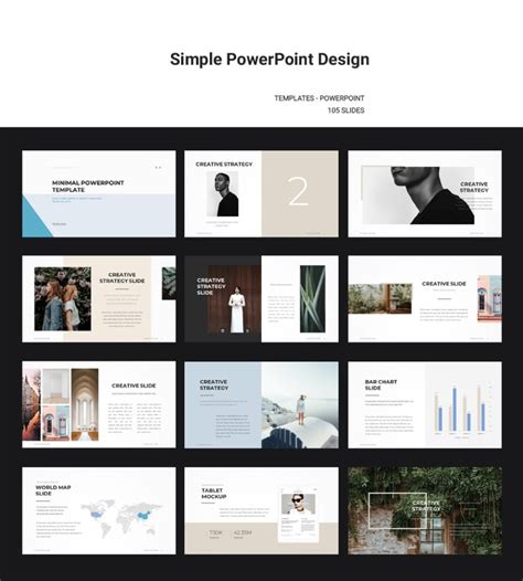 Simple Powerpoint Templates As Presentation Design Display