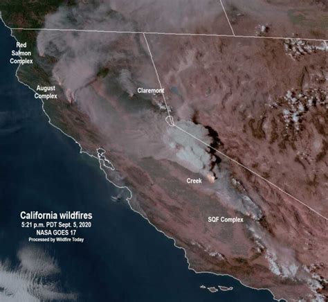 California Fires Satellite Photo 521 Pdt Sept 5 2020 Wildfire Today