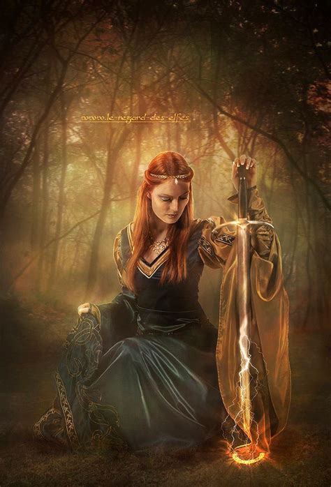 Celtic Woman With Excalibur Fantasy Kunst Celtic Mythology Celtic