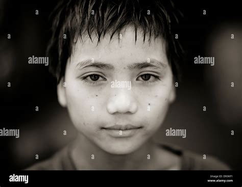 Akha Minority Boy Muang Sing Laos Stock Photo Alamy