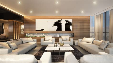 The big living room has a breezy appearance due to the wise layout, dark color scheme with wooden flooring. Large Wall Art For Living Rooms: Ideas & Inspiration