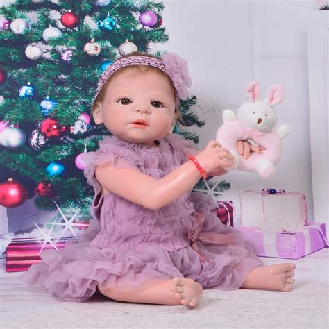 Keiumi Full Body Silicone 23 Reborn Baby Doll For Kids Playmates Real