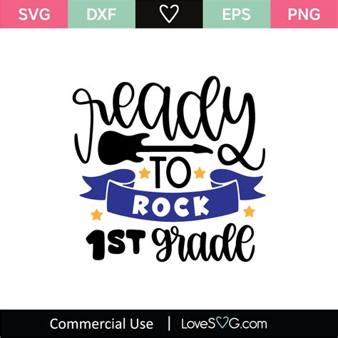 Ready To Rock 1st Grade Svg Cut File