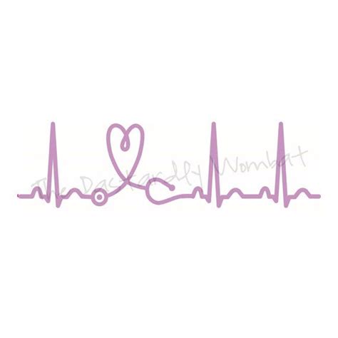 Ekg Heart Rate Stethoscope Vinyl Decal By