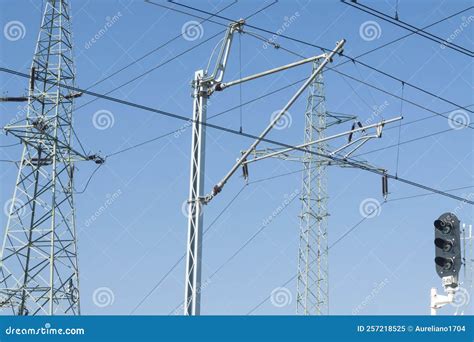 Rail Signal Catenary Overhead Line Power Transmission Line Tower