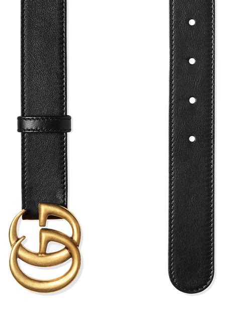 Gucci Leather Belt With Double G Buckle Cosette