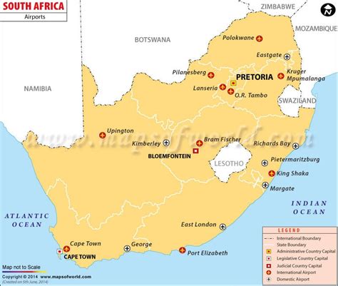 Airports In South Africa Map South Africa Airports