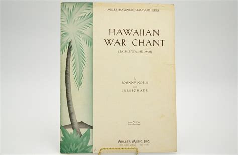 1938 Sheet Music for hawaiian War Chant by Johnny - Etsy