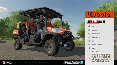 Kubota Pack Fact Sheet Collection V10 Farming Simulator 22 Mod