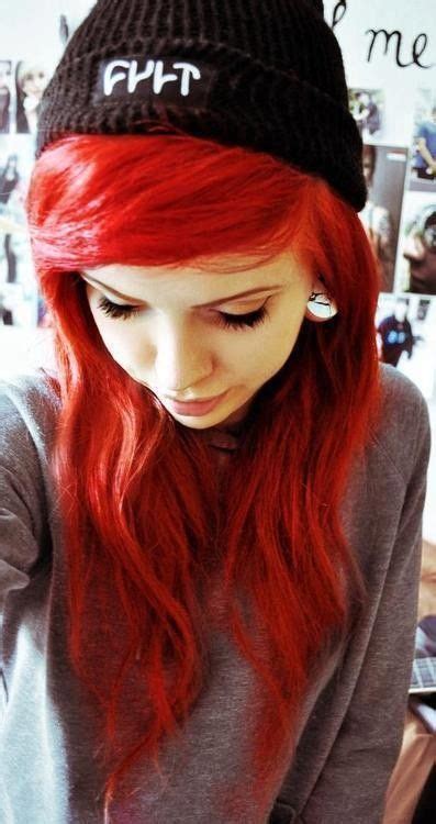 red love hair gorgeous hair emo hair hair hair bright red hair colorful hair alternative