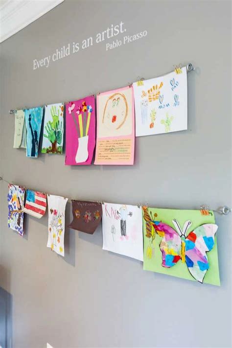 How To Display Kids Artwork At Home 2 Kate Decorates