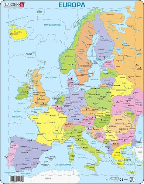 A8 Europe Political Map For Younger Children Maps Of The World And