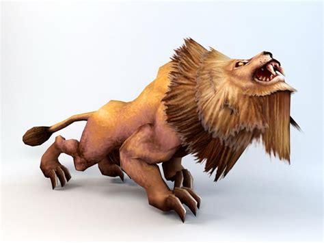 Animated Lion Rig 3d Model 3ds Max Files Free Download Modeling 48054