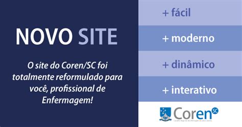 Novo Site Coren SC Conselho Regional De Enfermagem De Santa Catarina