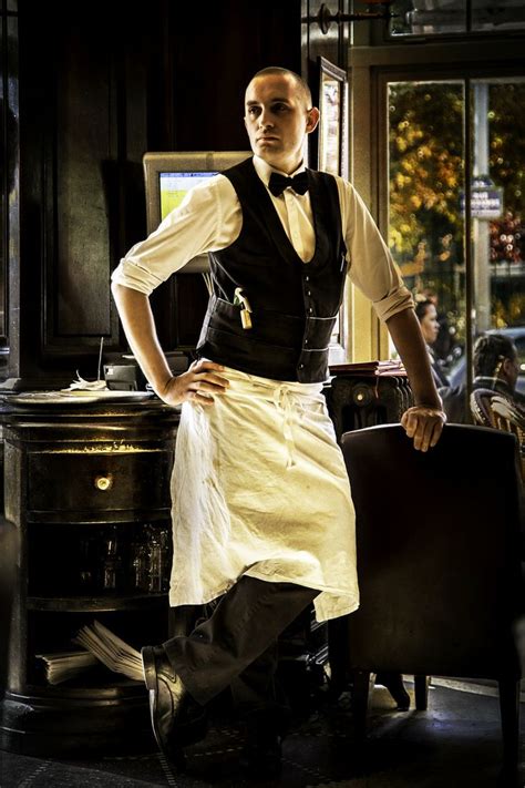 The Handsome Parisien Waiter Restaurant Uniforms Waiter Uniform