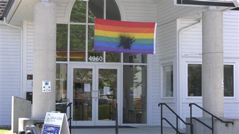 Pride Flag Vandalized Outside Ladner Church A Violation Minister Says Ctv News