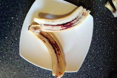 Mysterious Banana With Blood Red Stain In It Bought In Supermarket