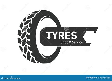 Tyre Shop Vintage Flat Badges Vector Illustration