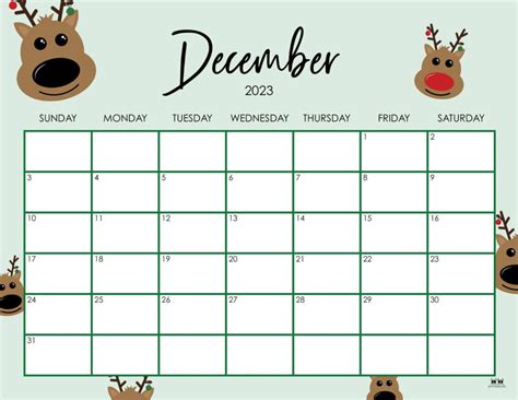 Printable 2023 December Calendar Free Printable Calen