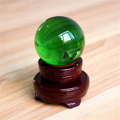 60mm 1set Green Glass Sphere Crystal Ball Photography Feng Shui Glass Balls For Decor In