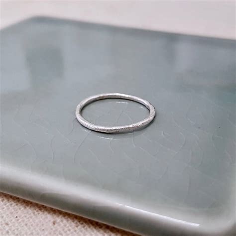 Organic Sterling Silver Stacking Ring By Anna Calvert Jewellery