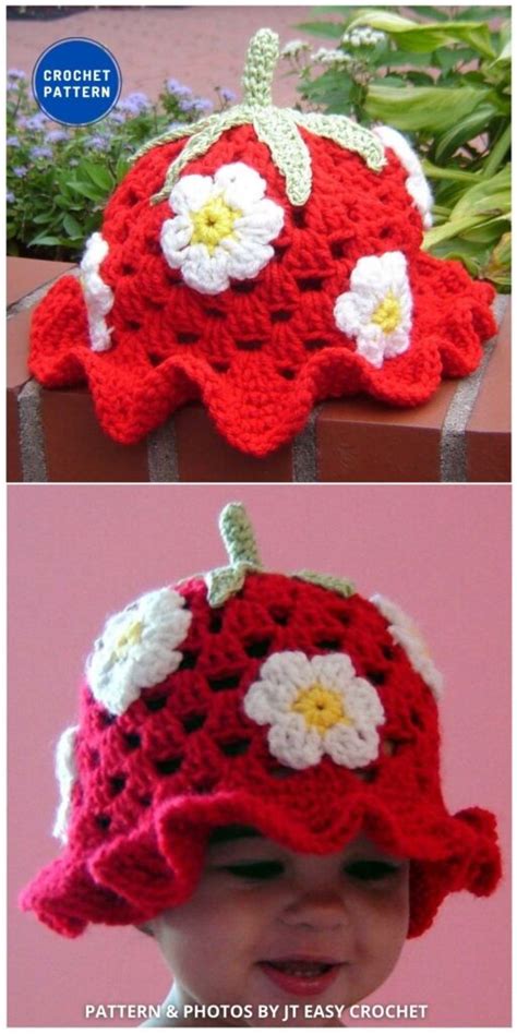 8 Cute And Easy Crochet Strawberry Bucket Hat Patterns The Yarn Crew