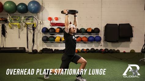 Overhead Plate Stationary Lunge Youtube