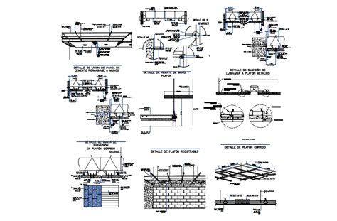 Pictogram ▪ gypsum board grid ceiling. False ceiling detail view dwg file - Cadbull