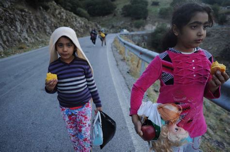Lesbos Island, Greece: refugees arrive from Turkey
