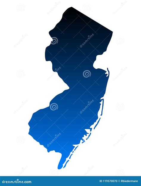 Map Of New Jersey Stock Vector Illustration Of State 119570070