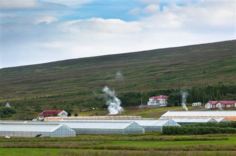Premium Photo Geothermal Greenhouses In The Northern Iceland