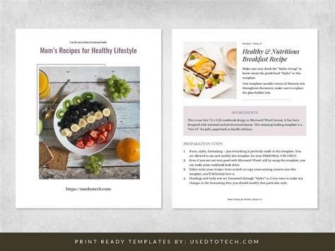 Free Cookbook Template For Word Printable Templates