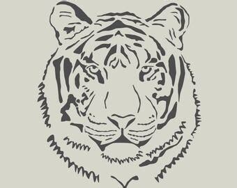 Tiger Stencil Etsy