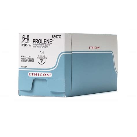 Ethicon Prolene Sutures 50 13mm 38 Circle 8698g Ahp Dental