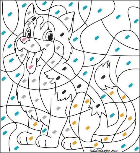 Coloriage Numéroté Coloriage Adulte À Imprimer Avec Code Couleur  De