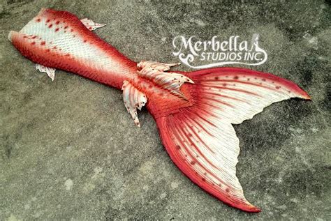 Red White Custom Silicone Mermaid Tail By Merbellas On Deviantart