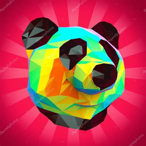 Low Poly Illustration Of Panda — Stock Photo © Julos 101913072