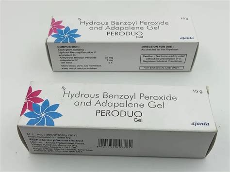 Finished Product Peroduo Gel Hydrous Benzoyl Peroxide And Adapalene