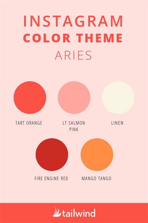 Aries Procreate Color Palette Zodiac Color Palette Hex Code
