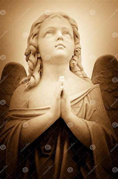 Beautiful Vintage Image Of A Praying Angel Stock Image Image Of Loss