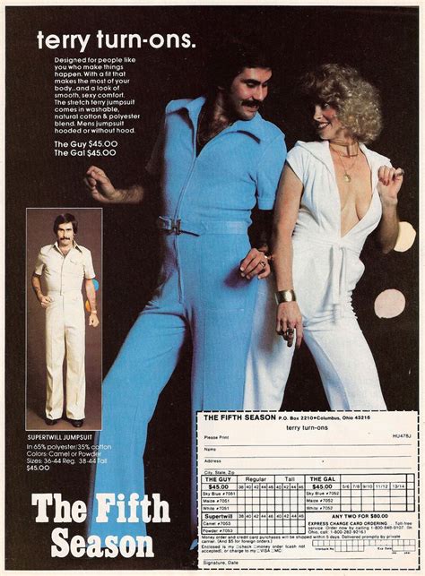 Mens Fashion Ad 1970s Are You Turned On Yet Jumpsuit Jumpsuit