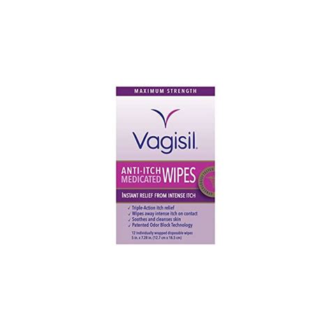 Vagisil Anti Itch Medicated Wipes Maximum Strength12 Ea