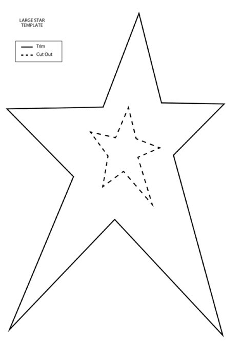 Large Star Template Printable Pdf Download