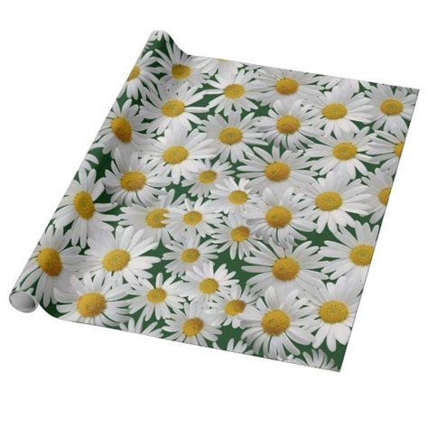 Cheerful Bright Daisy Wrapping Paper Zazzle Red Rose Wedding