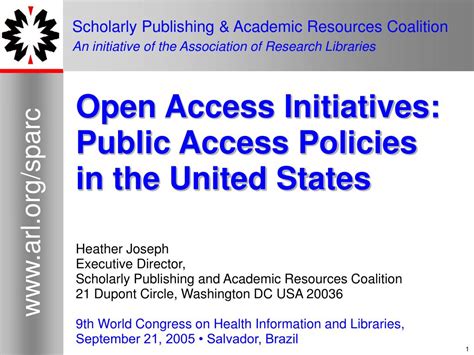 Ppt Open Access Initiatives Public Access Policies In The United