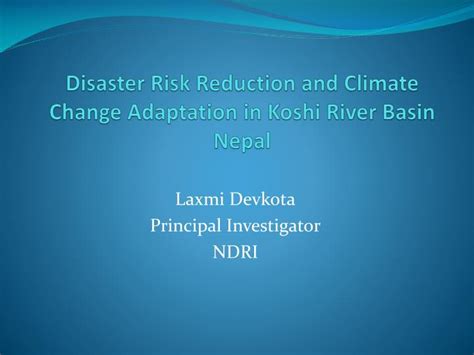 Will the adaptation be reactive to climate change or proactive? PPT - Disaster Risk Reduction and Climate Change ...