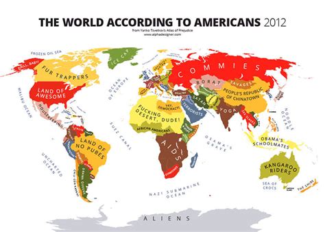 31 Funny Maps Of National Stereotypes And How People View The World