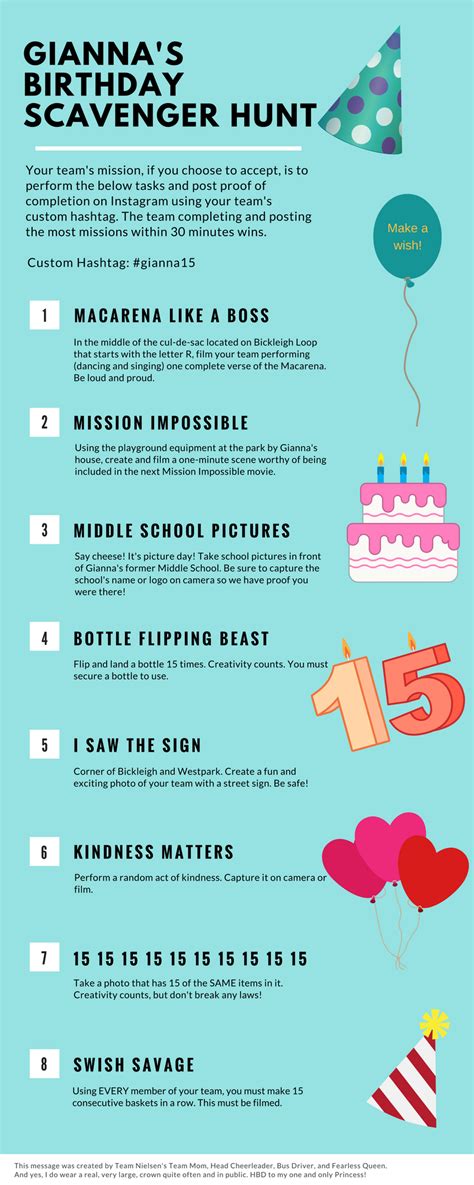 Birthday Scavenger Hunt Ideas For Adults Norah Stanfield