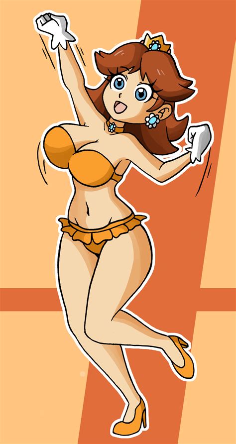 bouncy daisy in a swimsuit super smash brothers ultimate know your meme